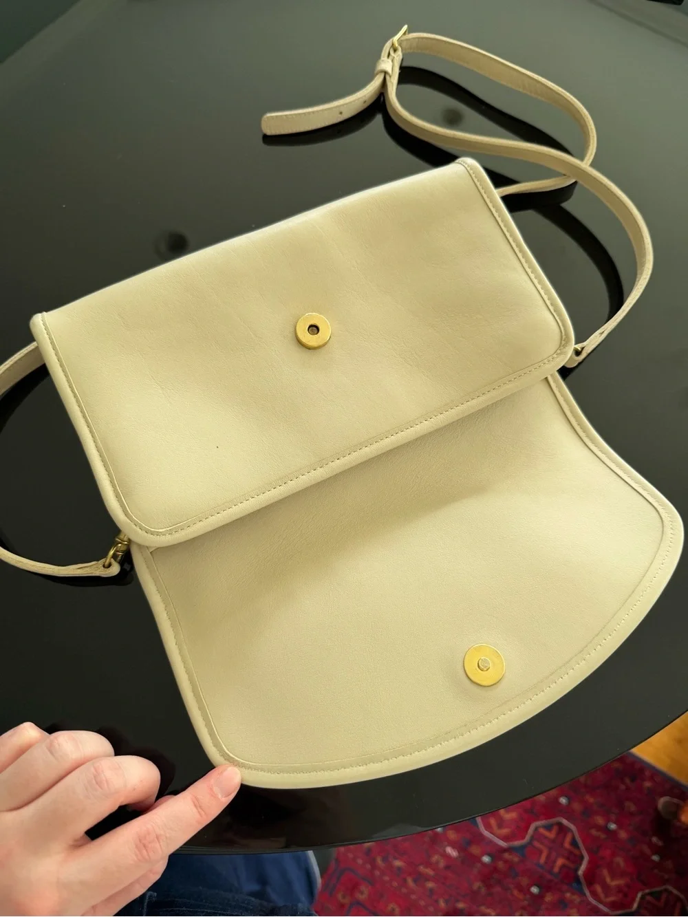 Coach Cream Leather Crossbody Bag